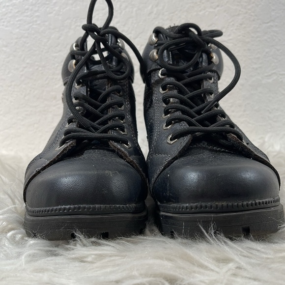 HARLEY DAVIDSON WOMEN'S TYLER MOTORCYCLE BOOTS ROUND TOE LEATHER - Picture 3 of 16